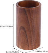 Cutlery Stand - Wooden Kitchen Utensil Holder - Cutlery Holder - Countertop Organizer - Cutlery Drainer - Chopstick Holder - Wood - 15cm - Kitchen Aid for Kitchen - Kitchen Organizer
