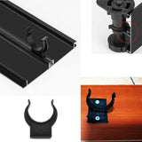 10 pieces - Skirting clips - Furniture clamps - Kitchen plinth hooks - Kitchen plinth clips - For kitchen frames mounting - Black - plastic - For cabinet legs with a diameter of 3.9 cm - For sofa, table, bed, cabinet