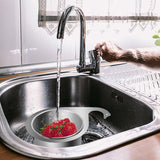 Colander - Sink Colander - 21*5.8 cm - Kitchen Utensils - Kitchen Colander - Silver - Stainless Steel - Sink Basket - Suitable for Kitchen Use