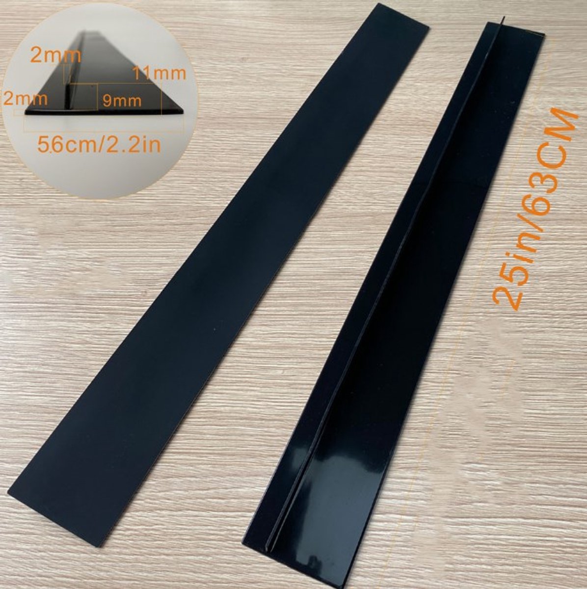 Stove Sealing Strip - 2 Pieces - 63cm - Black - Kitchen Sealing Strip - Gap Fillers in Stoves and Countertops - Sanitary Tape - For Gas Stoves, Hobs and Countertops - Easy to Clean - Heat Resistant - Silicone