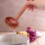 Soup Spoon - 4 Pieces - Stirring Spoon - Wood - With Long Handle - Ladle - Cooking Spoon - Serving Spoon - Bouillon Spoons - Kitchen Accessories - Cooking Utensils - For Soups, Ramen and Hotpot - Suitable for Restaurants and Homes - 22×7cm - Brown