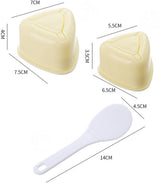2-Piece Set - Onigiri Mold - Onigiri Mould - Onigiri Shape - Triangular Rice Ball Mold - PP - 7*7.5*4 CM - Rice Former - Yellow - Kitchen Tools - Sushi Maker