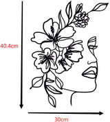 Wall decoration - Wall decoration - Garden decoration - Home accessories - 30*40.4 cm - Living room decoration - black - Line art - wall decoration - metal