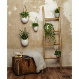 3-Pack White Ceramic Wall Pots