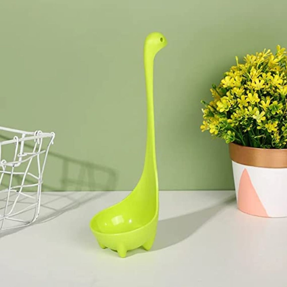 Nessie Soup Ladle 3-Pack with Loch Ness Design Upright Spoon Compatible with Kitchen Bar Tools