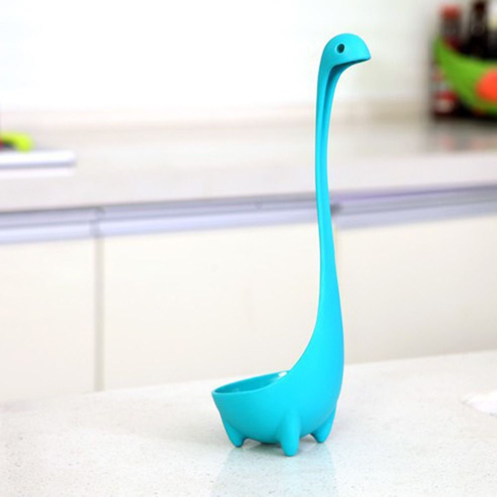 Nessie Soup Ladle 3-Pack with Loch Ness Design Upright Spoon Compatible with Kitchen Bar Tools