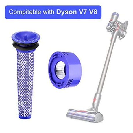 Replacement HEPA Filter Pack Compatible with Dyson V7 V8 Animal V8 Absolute Cordless Vacuum Cleaners