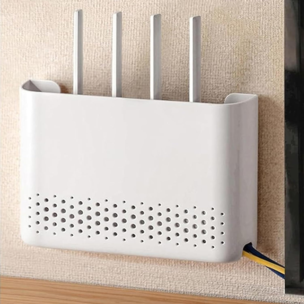 WiFi Router Storage Box 10x7x2 Inch Router Hider Wall Mounted WiFi Box Hider ABS Easy Installation WiFi Storage Box for Living Room Decoration