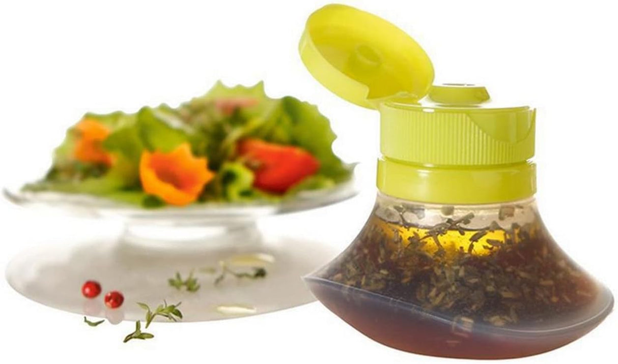 Portable Salad Dressing Containers set of 3- Silicone Squeeze Bottle Leak Proof Cap Kitchen Tool Mini Food Storage Containers Small Dip Condiment