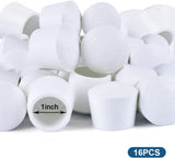 Chair Leg Tips Caps,  1 Inch Non Slip Rubber Bar Stool Caps 16 Pcs Furniture Feet Covers for Floor Protection, White inches