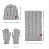 Hat, Scarf and Glove Set - Three-Piece Winter Set for Men: Knitted Hat, Scarf and Gloves - Warm Knitted Hat for Men - Thick Knitted Hat - Scarf - Gloves - Three-Piece Set - Christmas Gift - Birthday Gift