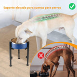 Dog Food Bowl Stand - Metal Elevated Dog Food Dispenser - Adjustable Dog Food Bowl Stand - Suitable for Large, Medium, and Small Dogs - Black (food bowl not included)