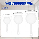 Filter - Strainer - Strainer Set - Strainer Set - Three-Piece Strainer Set with Handles - Kitchen Strainer - Milk Strainer - Suitable for Camellia Milk Tea (3, 4, 5.5 inches)