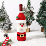 Wine Bottle Cover - Christmas Wine Bottle Cover - Hand-Knitted Cartoon Decorated Bottle Cover - Christmas Gifts for Adults - Perfect for Holiday Party Decorations (3-Piece Set)