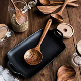 Kitchen Utensils - Wooden Kitchen Utensils - Cooking Utensil Set - Wooden Spatula - Spatulas - Ladles - 4-Piece Set - Hangable - Scratch-resistant, high-temperature resistant