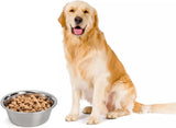 4-Pack Stainless Steel Food and Water Bowls for Cats and Dogs - Pet Food and Water Bowls - Pet Bowls - For Large, Medium, and Small Dogs - Kitten Bowls - Puppy Bowls