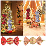 Christmas Decorations - Christmas Decorations - Painted Candy Christmas Tree Decorations - Red (5 per box)