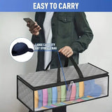 Cap Storage Bag | Set of 2 Storage Bag / Storage Sleeve - for baseball caps and other caps | Cap Organizer with 2 Handles for Closet | Moisture Protection - Gray