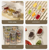 Storage Jars - 3-Tier - Sealed Storage Bottles - Spice Bottles - Storage Boxes - Kitchen Storage Bottles