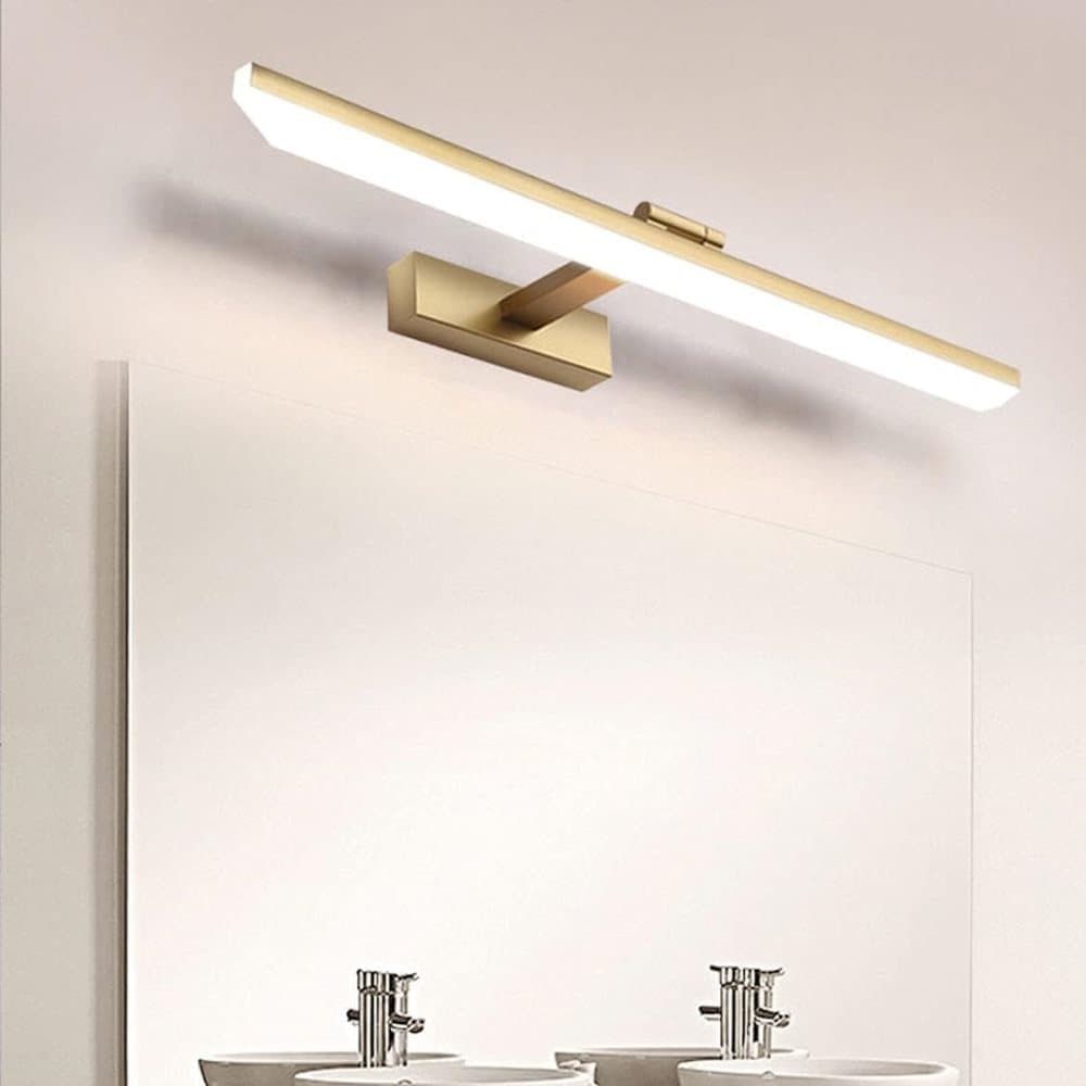 Wall light LED for mirror, adjustable wall light 40-50 cm for bathroom, wardrobe and toilet(gold)