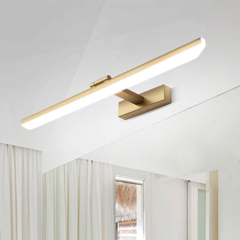 Wall light LED for mirror, adjustable wall light 40-50 cm for bathroom, wardrobe and toilet(gold)
