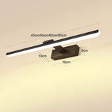 Wall light LED for mirror, wall light 40 cm for bathroom, wardrobe and toilet(Black)