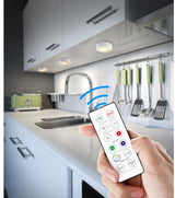 LED spotlight set - 6 stylish lights with dimming function and 2 practical remote controls - Night lights with colour change - Lights with remote controls - Suitable for kitchens, bedrooms, etc.