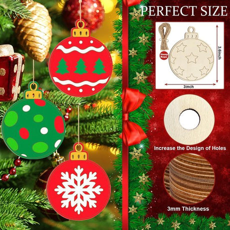 Christmas Decorations - Ornaments - DIY - Christmas Gifts - Wooden Christmas Decorations - Party Decorations