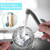 Stainless Steel Funnel Set - Set of 3 - Kitchen Funnels - Various Sizes - Funnels with Long Handles - With 2 Cleaning Brushes - Diameter: 7.5cm/5.5cm/4.5cm - Suitable for kitchen bottles, thermoses, small spice powders and k