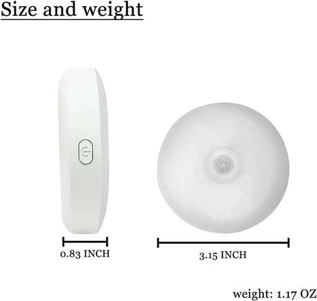 2-pack indoor motion sensor night light, automatic/constant modes, warm white and neutral light, three colors, magnetic installation, rechargeable for bedroom, hallway, etc.