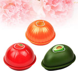 Vegetable Storage Box - Storage Box - 3 Piece Fresh Storage Box Set - Avocado, Tomato & Onion - Reusable Food Storage Containers with Lid