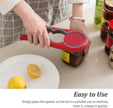 Multifunctional Jar Opener & Bottle Opener - Non-Slip Kitchen Aid - Ideal for the Elderly & Weak Hands - Orange