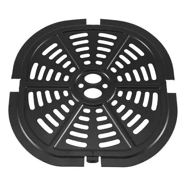 Non-Stick Metal Air Fryer Crisper Plate Replacement for 5 qt Square Air Fryers, Dishwasher-Friendly Grill Pan, Black, 20 cm