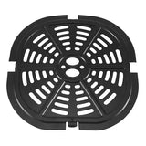 Non-Stick Metal Air Fryer Crisper Plate Replacement for 5 qt Square Air Fryers, Dishwasher-Friendly Grill Pan, Black, 20 cm