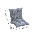 High Back Chair Cushion, All-Weather Rainproof Cushion with Straps, Indoor Outdoor Rocking Chair Pad for Patio, 15.74x15.74 Inch, Blue