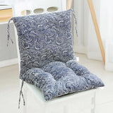 High Back Chair Cushion, All-Weather Rainproof Cushion with Straps, Indoor Outdoor Rocking Chair Pad for Patio, 15.74x15.74 Inch, Blue