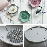 Silicone Soap Dishes with Draining - Lotus Shaped Bathroom Bar Soap Holder for Shower - Soap Tray for Kitchen Sink - Floral Shape Soap Saver for Counter Bathtub(1/4 Pack) Pink