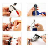 Glam Hobby Lightweight Watch Repair Tools & Kits with Carrying Case & Hammer, 147 Pieces