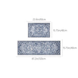 Tyidzon Kitchen Mats for Floor Set of 2 Pcs, Cushioned Non Slip Kitchen Rugs for Kitchen Floor, Absorbent Runner Comfort Standing Mats Washable for Kitchen, Office, Home (15"x47"+15"x23") Orange,Blue