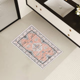 Tyidzon Kitchen Mats for Floor Set of 2 Pcs, Cushioned Non Slip Kitchen Rugs for Kitchen Floor, Absorbent Runner Comfort Standing Mats Washable for Kitchen, Office, Home (15"x47"+15"x23") Orange,Blue#1
