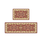 Tyidzon Kitchen Mats for Floor Set of 2 Pcs, Cushioned Non Slip Kitchen Rugs for Kitchen Floor, Absorbent Runner Comfort Standing Mats Washable for Kitchen, Office, Home (15"x47"+15"x23") Orange,Blue#2