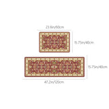 Tyidzon Kitchen Mats for Floor Set of 2 Pcs, Cushioned Non Slip Kitchen Rugs for Kitchen Floor, Absorbent Runner Comfort Standing Mats Washable for Kitchen, Office, Home (15"x47"+15"x23") Orange,Blue#2