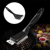 Tyidzon 2Pc Grill Brush and Scraper, 2-In-1 Stainless Steel Scraper, Grill Brush Extra Strong BBQ Cleaner Accessories Heavy Duty Barbecue Grill Cleaning Brush Cleaner 8 Inch Black