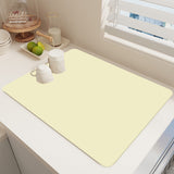 Clearance Under $1 Boovnll Dish Drying Mat, 12x16" High Absorbent & Soft Dish Drainer, Diatomite Drying Matt Kitchen Counter for Kitchen Countertops, Sinks, Draining Racks, Drying Mat Beige