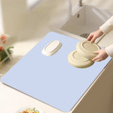 Clearance Under $1 Boovnll Dish Drying Mat, 12x16" High Absorbent & Soft Dish Drainer, Diatomite Drying Matt Kitchen Counter for Kitchen Countertops, Sinks, Draining Racks, Drying Mat Purple