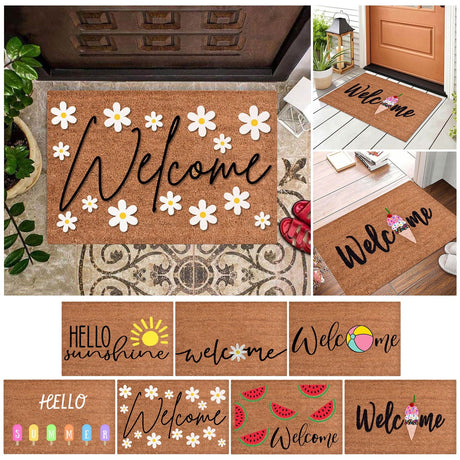 16x24 inch Doormats for Outdoor Entrance Home Waterproof Floor Mat Outdoor Rug Front Door Spring Mat Floor Decor Outdoor Summer Decor Spring Rugs Mat for Front Door Outside Outdoor Porch Mat Doormat6