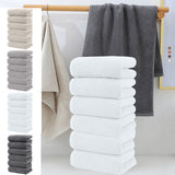 Clearance! PALIFEUR 6 Pcs Cotton Towels Soft Bath Towels, Highly Absorbent Towels for Bathroom Kitchen Gym, Quickly-Dry Towel Set, 13x30 Inch Black