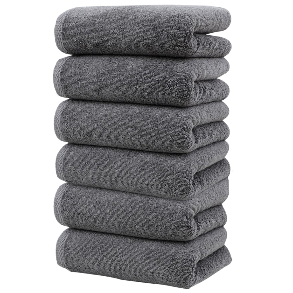 Clearance! PALIFEUR 6 Pcs Cotton Towels Soft Bath Towels, Highly Absorbent Towels for Bathroom Kitchen Gym, Quickly-Dry Towel Set, 13x30 Inch Black