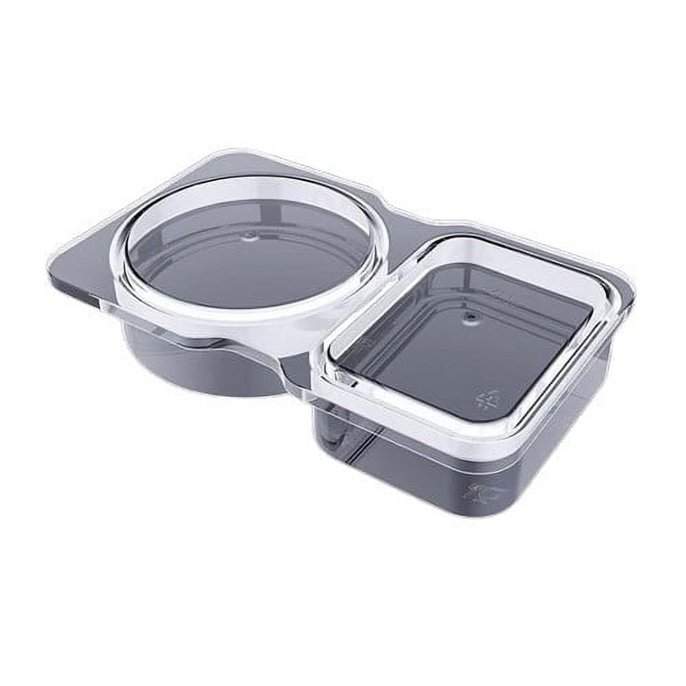 PALIFEUR 5 PCS Snack Containers Disposable Double Compartment Plastic Container, Reusable Snack Containers with Lids Travel Mini Snack Pack Containers for Condiments, Candy, Dip 20pc