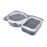 PALIFEUR 5 PCS Snack Containers Disposable Double Compartment Plastic Container, Reusable Snack Containers with Lids Travel Mini Snack Pack Containers for Condiments, Candy, Dip 20pc